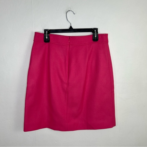 J.Crew Patch Pocket Wool Double-Serge Fuchsia Pink Mini Skirt Size 12 Tall NWT - Picture 4 of 14